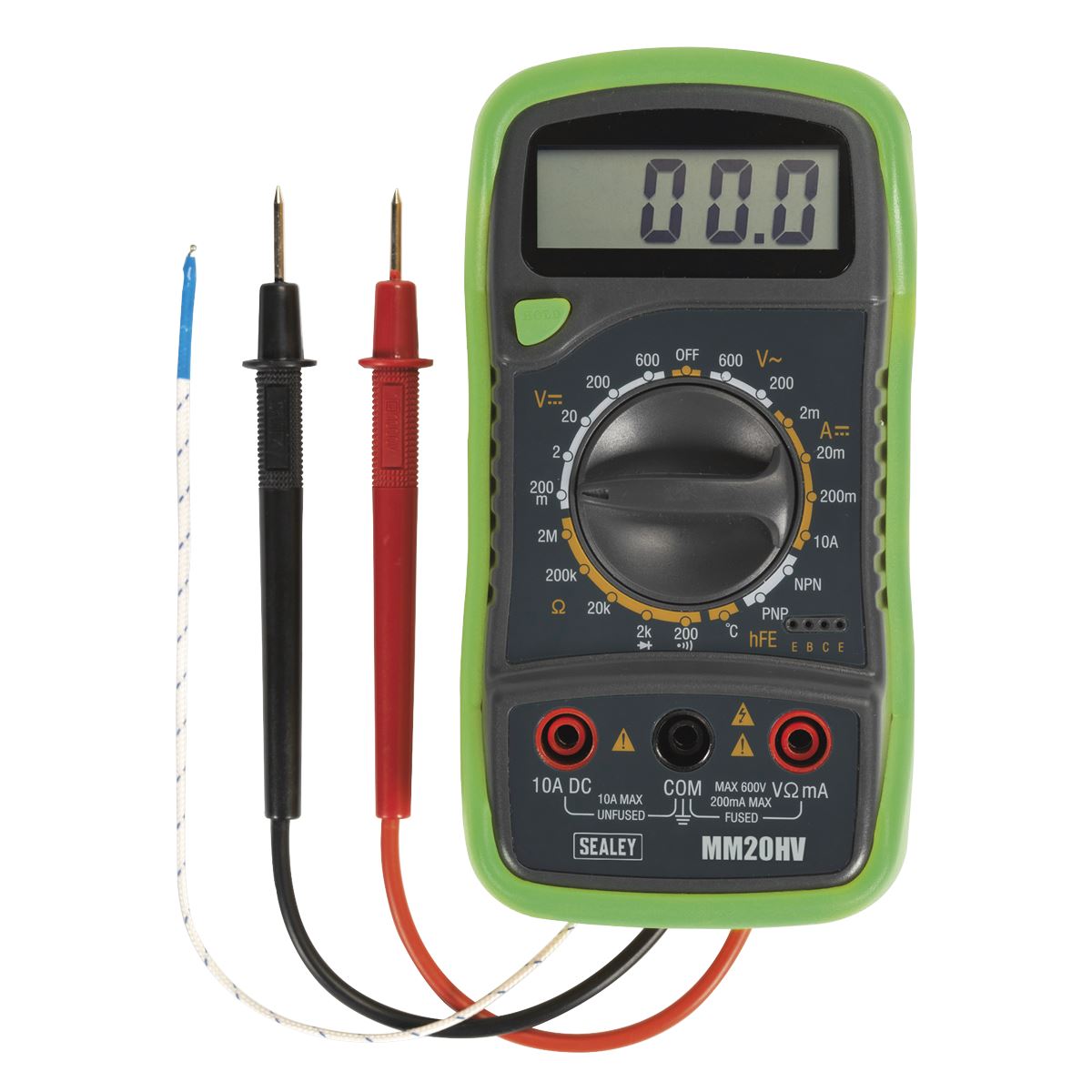 Sealey 8 Function Digital Multimeter with Thermocouple HV AC DC Current