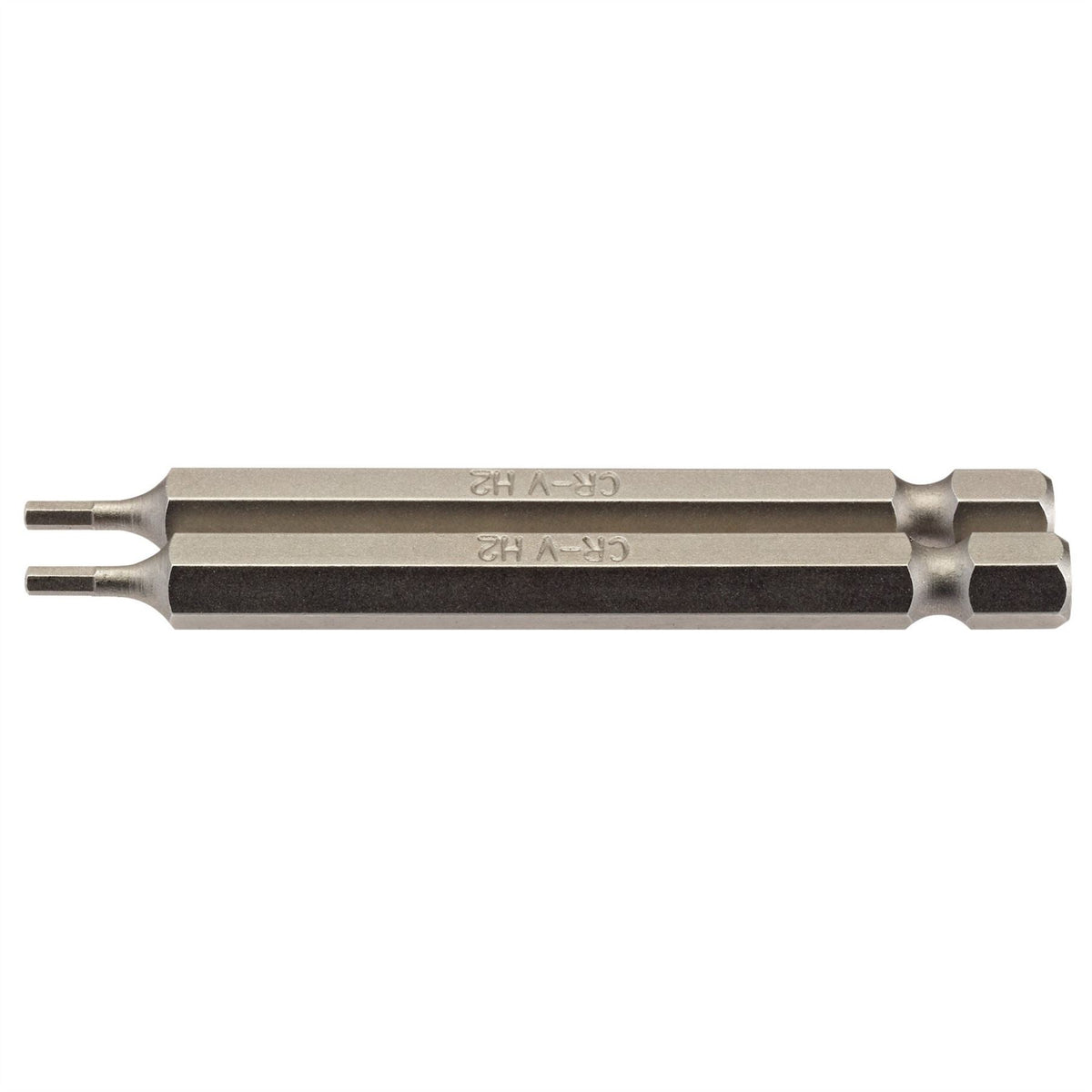 Draper Hexagonal Insert Bit 2mm 1/4" Hex 75mm Long (Pack of 2) 64318 White Rose Tools