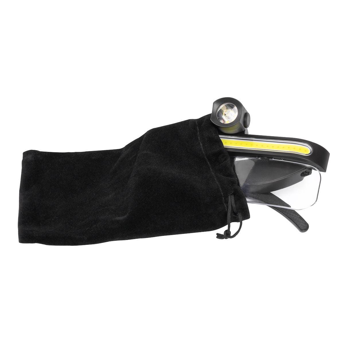Sealey Rechargeable LED Head Torch Removable PC Lens 9W COB & 5W LED White Rose Tools