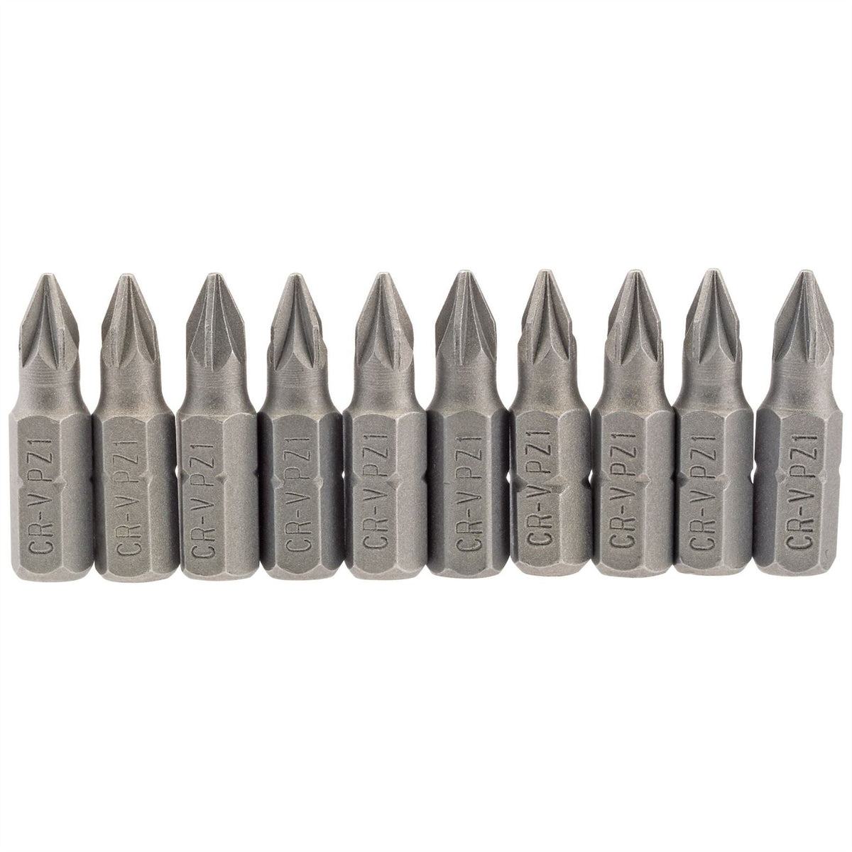 Draper PZ Type Insert Bit 1/4" Hex 25mm Long No.1 (Pack of 10) 64047 White Rose Tools