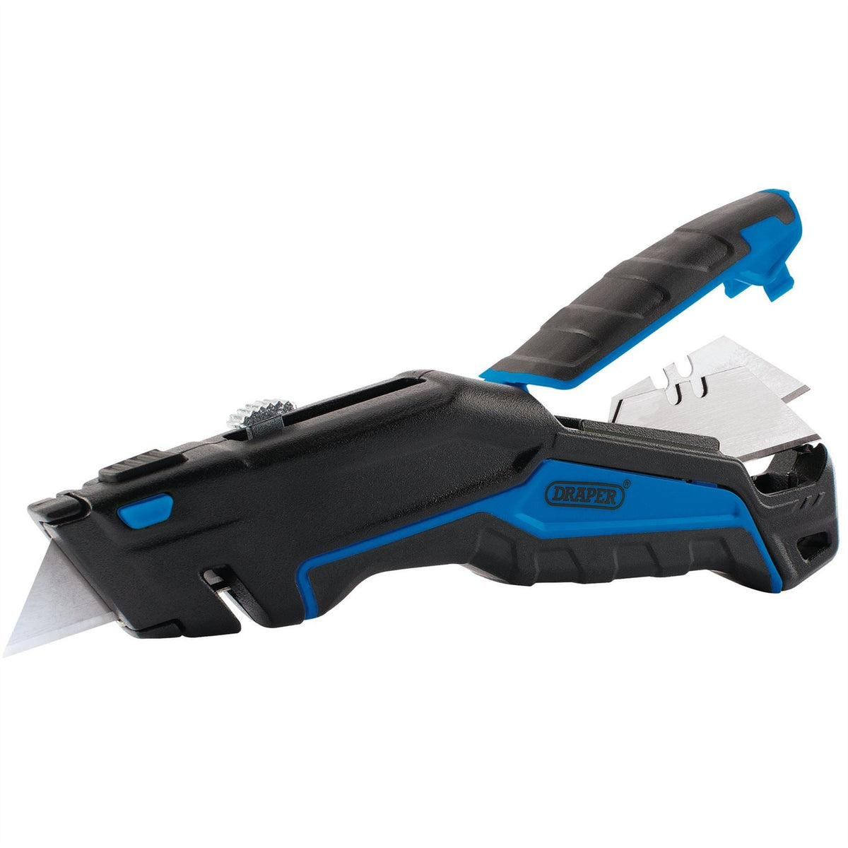 Draper Retractable Trimming Knife with Blade Storage and x 3 Blades 70363 White Rose Tools