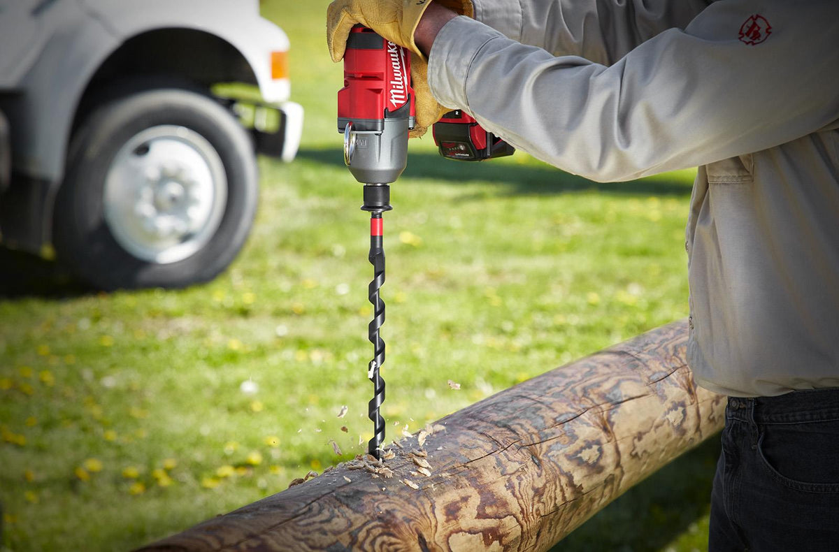 Milwaukee Impact Wood Auger Drill Bits Long Series - Choose Size White Rose Tools
