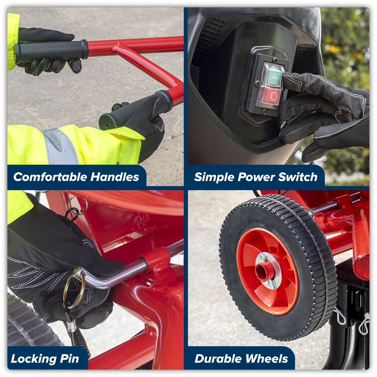 Sealey 135L Cement Mixer with Stand 550W