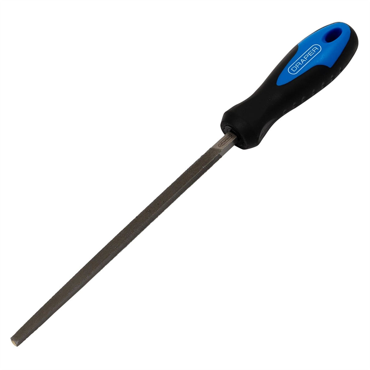 Draper Soft Grip Engineers Square File and Handle 200mm 44956 White Rose Tools