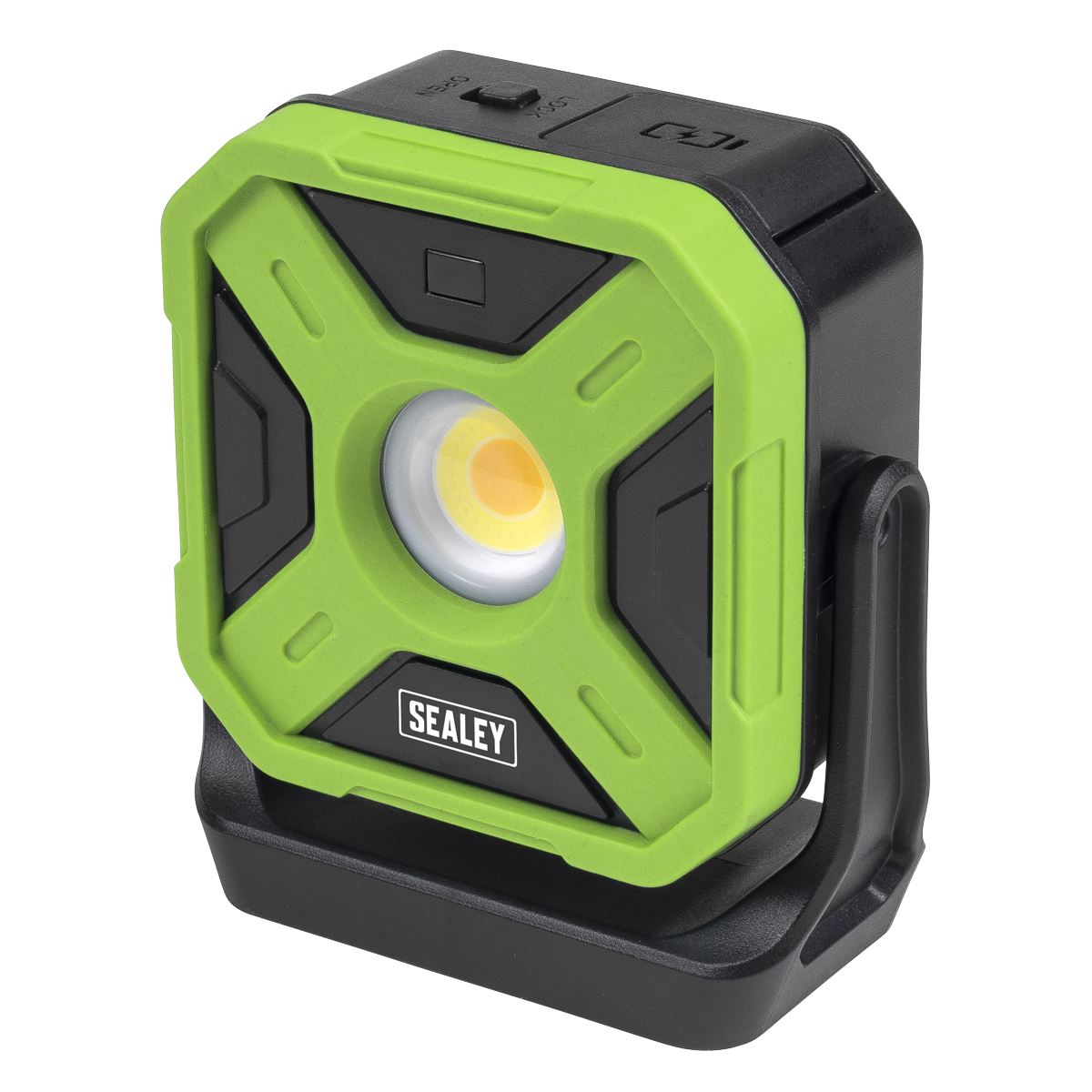 Sealey Rechargeable 360° Floodlight & Power Bank 12W COB LED White Rose Tools