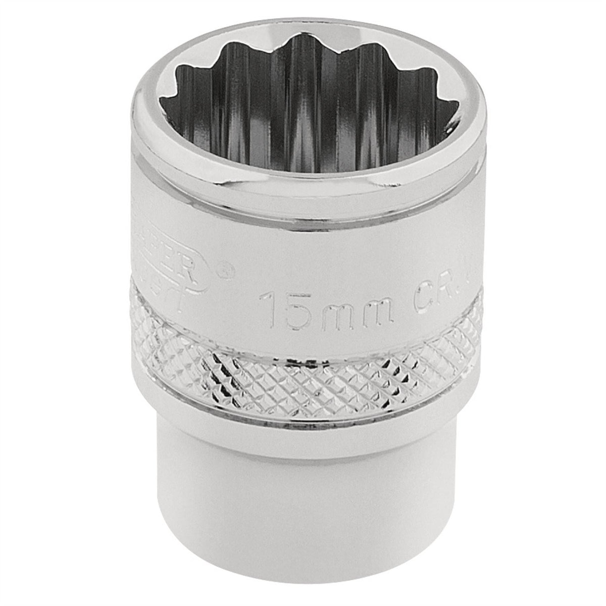 Draper Expert HI-TORQ® 12 Point Socket 3/8" Sq. Dr. 15mm 32778 White Rose Tools