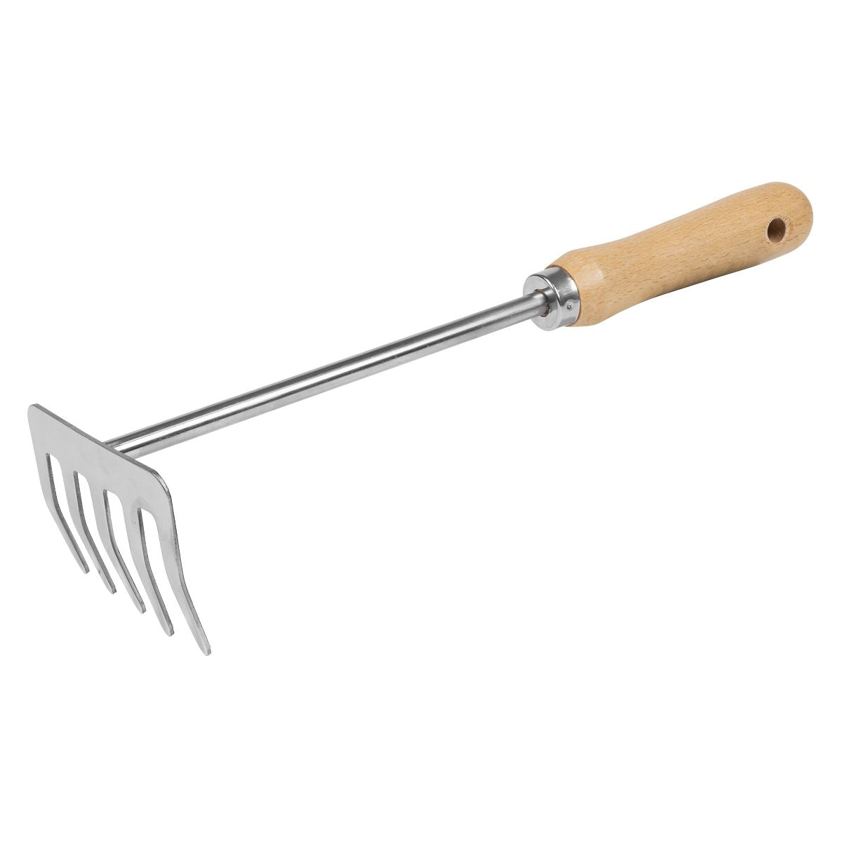 Sealey Premier Garden Hand Rake with Short Ash Handle & Stainless Steel Tines