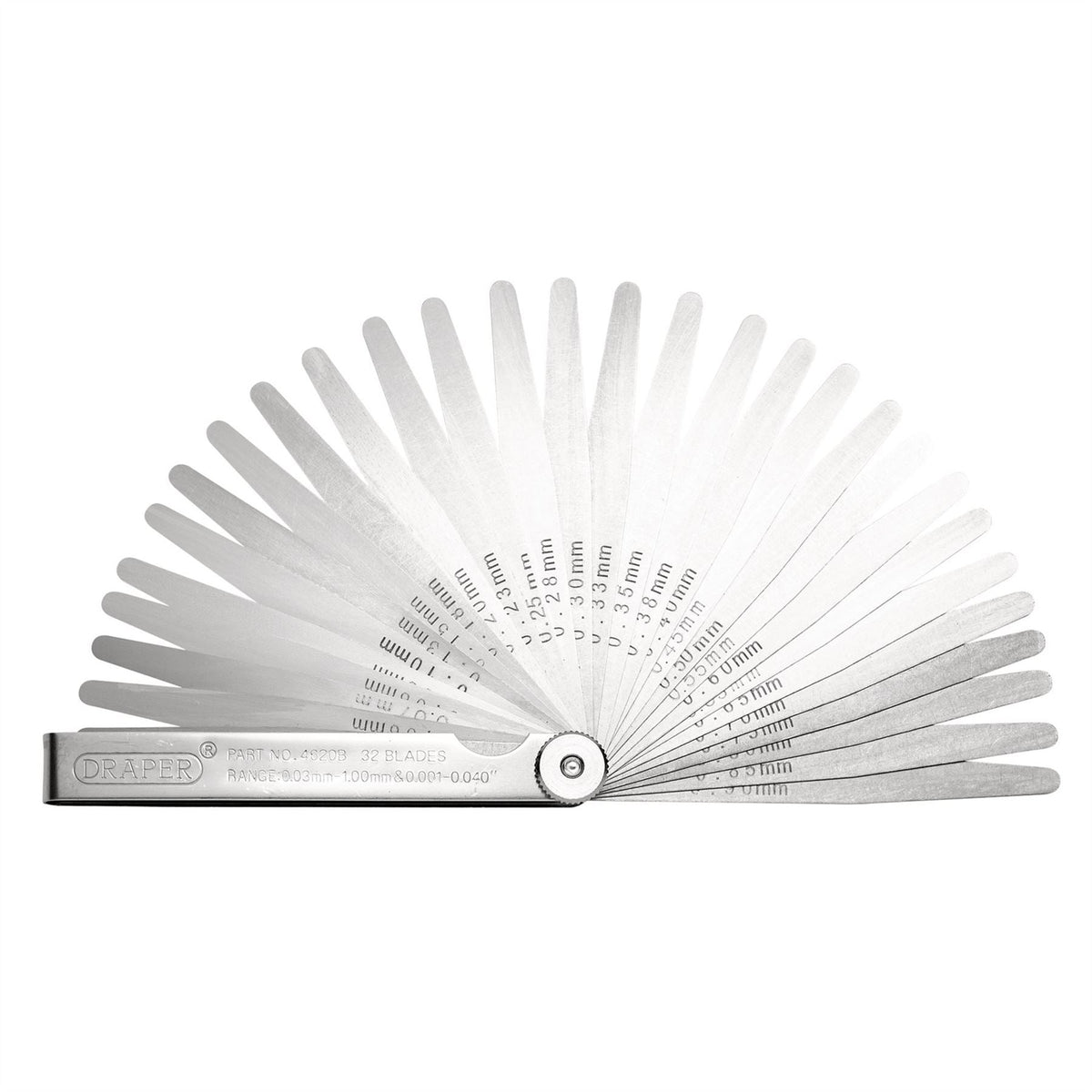Draper 32 Blade Combination Feeler Gauge Set 51720 White Rose Tools