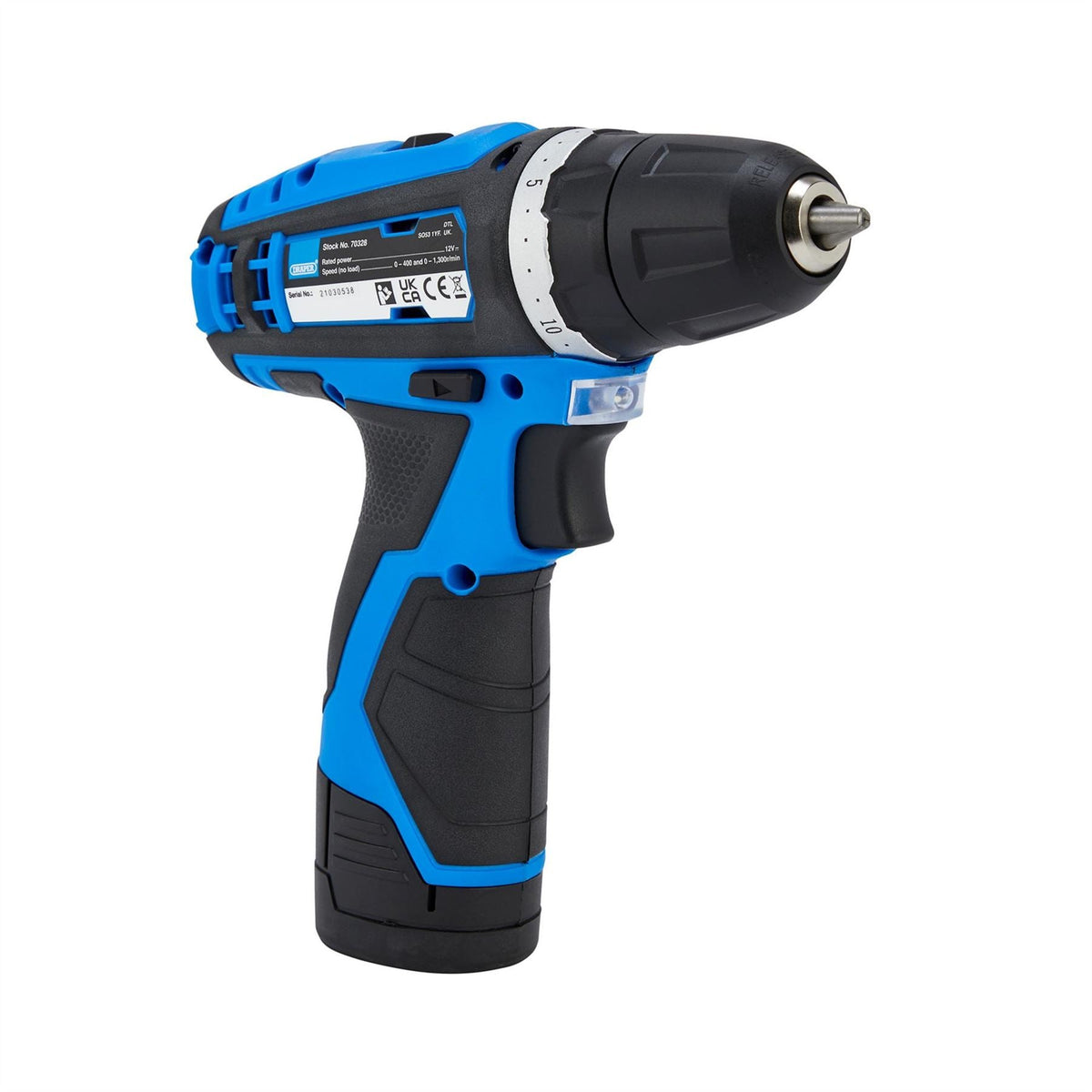 Draper 12V Drill Driver 1 x 1.5Ah Battery 1 x Fast Charger 70328 White Rose Tools