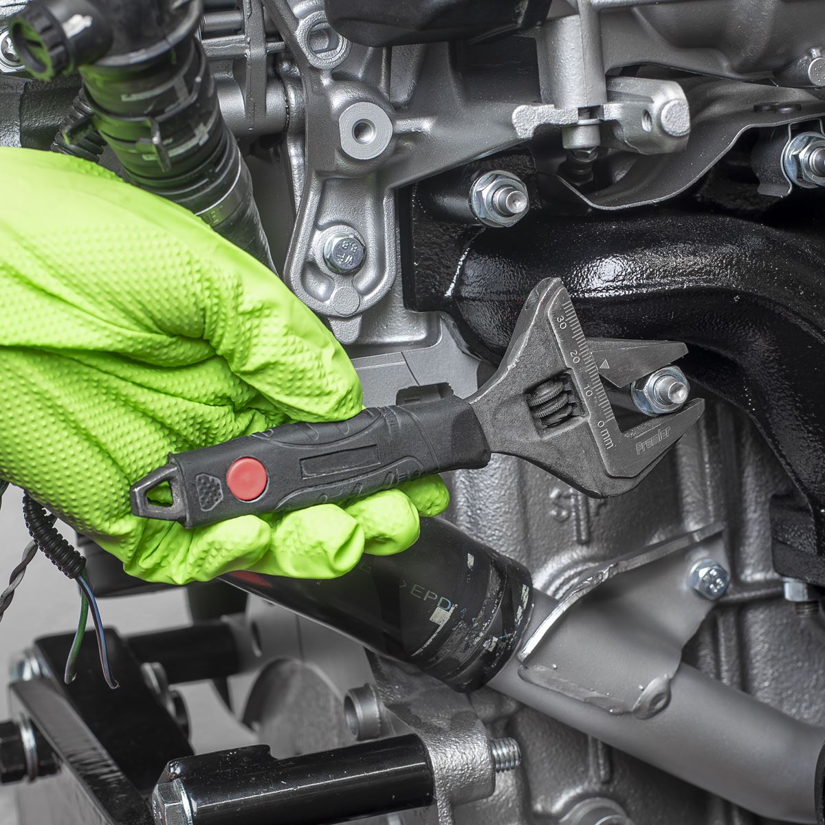 Sealey Premier Adjustable Wide Jaw Wrench 200mm White Rose Tools