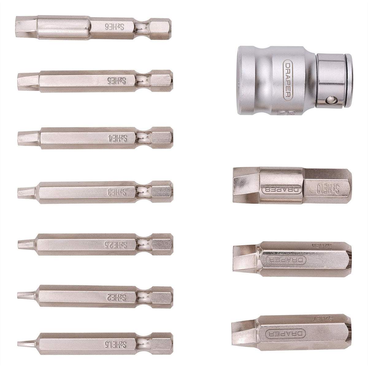 Draper Damaged Hex Cap Head Bolt and Screw Extractor Set (11 Piece) 31801 White Rose Tools