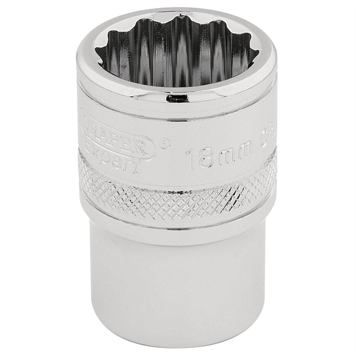 Draper Expert HI-TORQ® 12 Point Socket 1/2" Sq. Dr. 18mm 33202 White Rose Tools