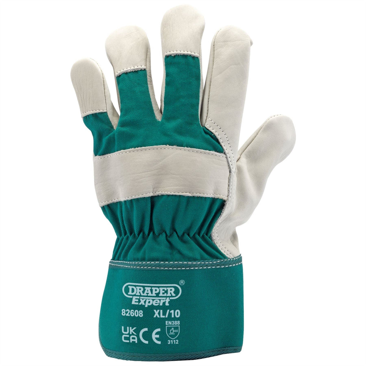Draper Expert Premium Leather Gardening Gloves Extra Large 82608 White Rose Tools