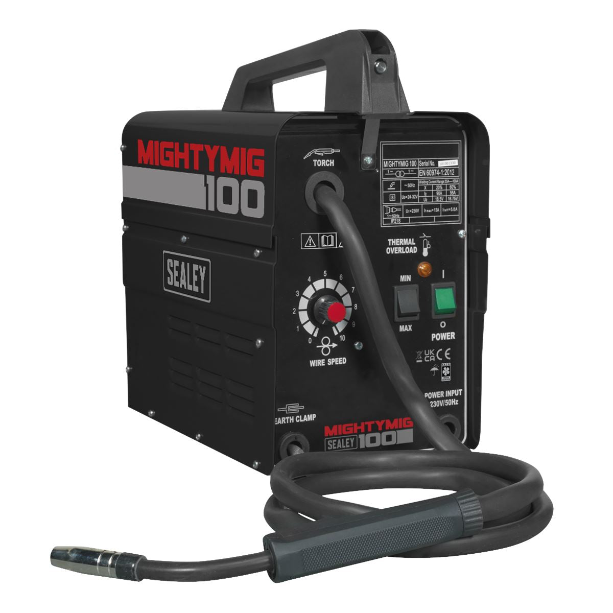 Sealey MIG Welder MIGHTYMIG100 100A 230V No-Gas Gasless Mighty Mig Flux Wire Tip