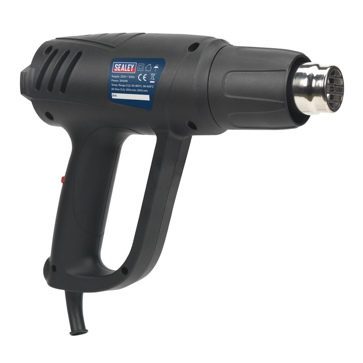 Sealey Variable Temperature Hot Air Gun Kit 2000W 50-450°C/90-600°C