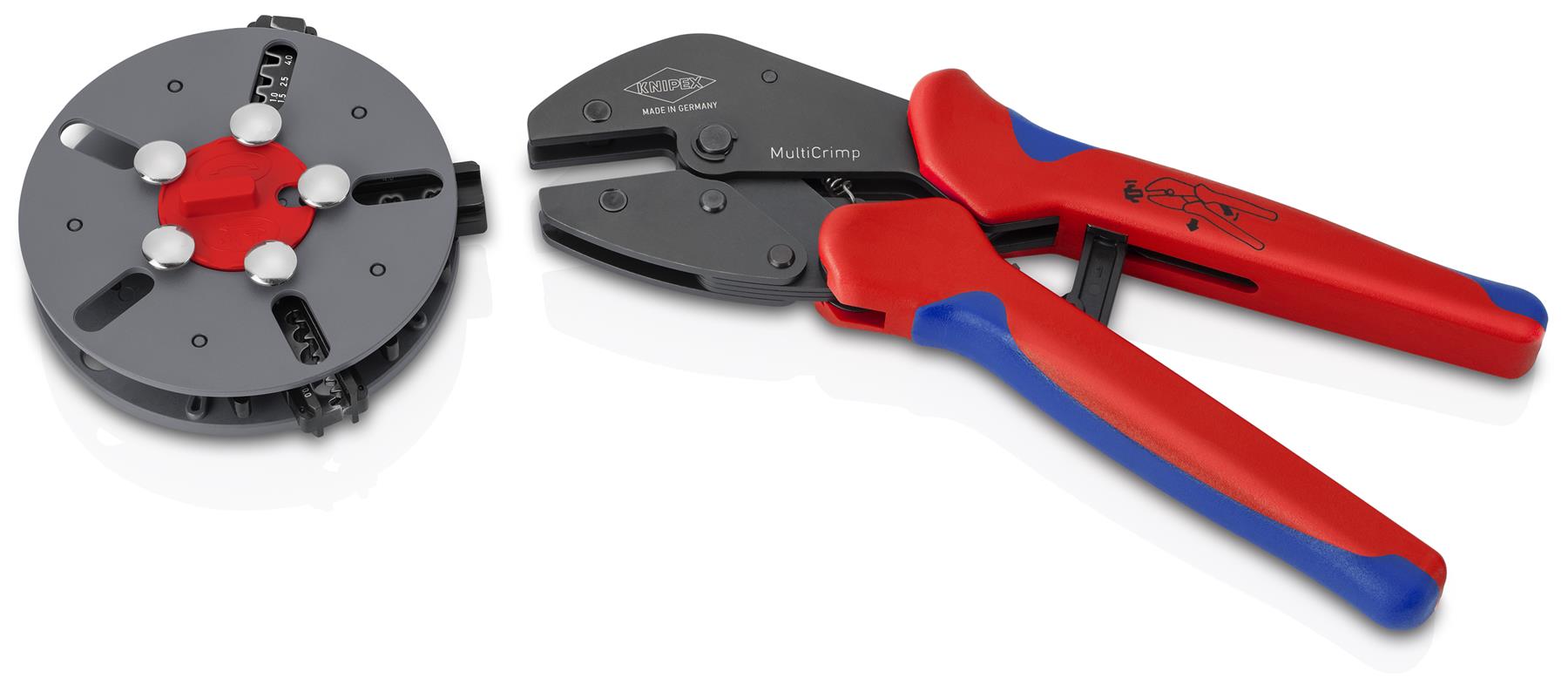 KNIPEX MultiCrimp PV for MC4 / MC4 EVO2 Wire Ferrules and Non Insulated Terminals 97 33 03 White Rose Tools
