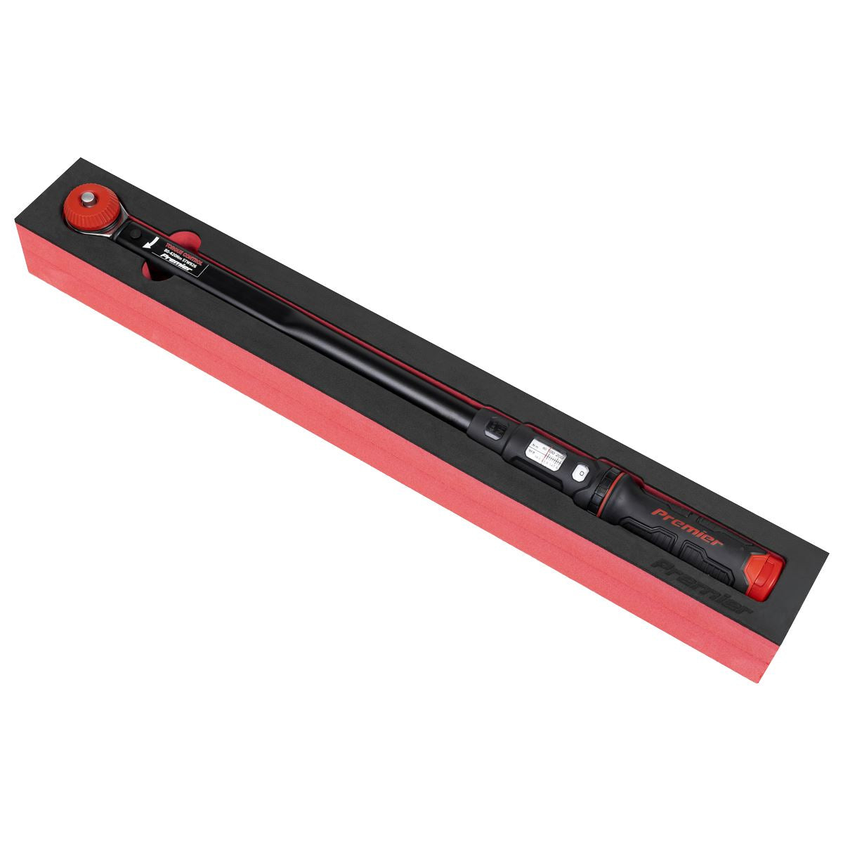 Sealey Premier Black Calibrated Micrometer Torque Wrench with 1/2"Sq Push-Through Drive 80-420Nm White Rose Tools
