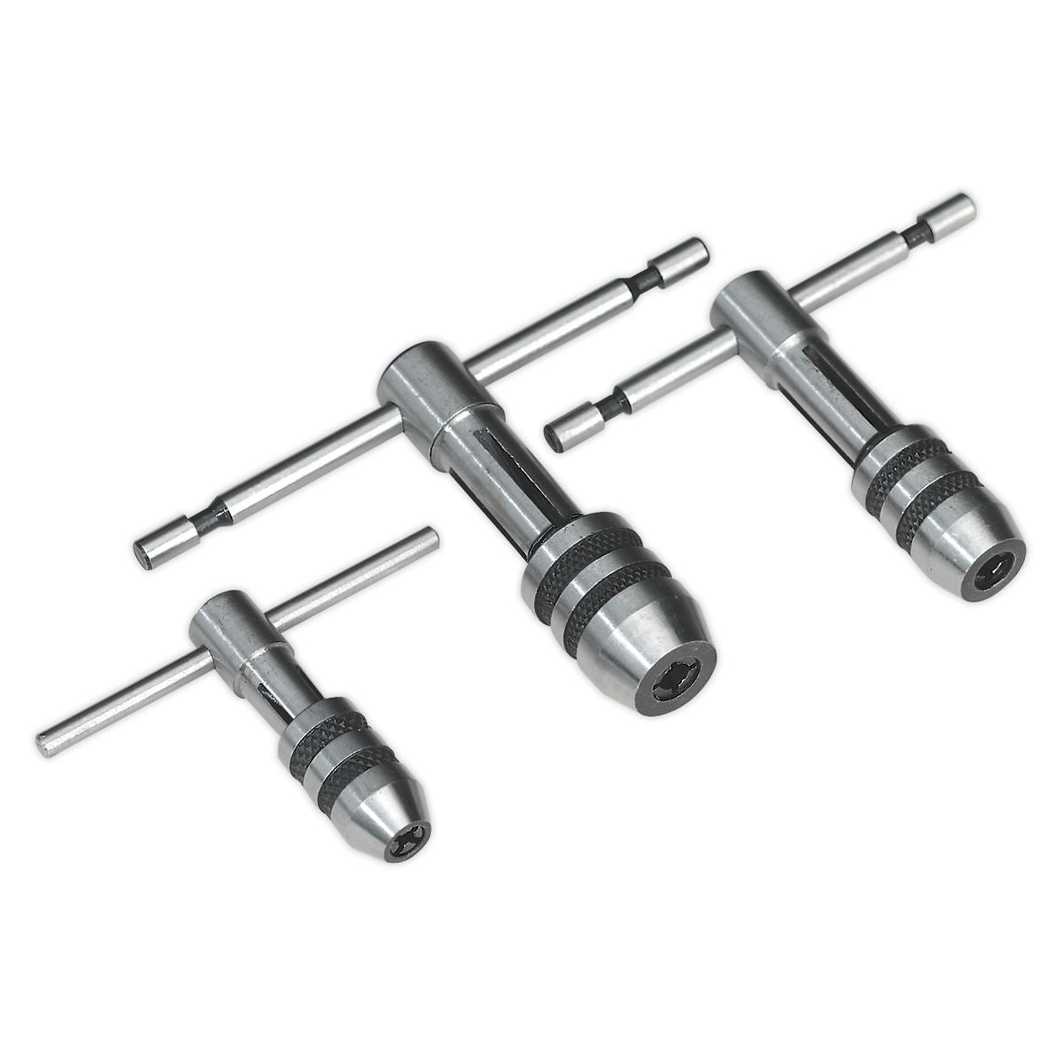 Sealey Tap Wrench Set T-Handle 3pc 3.9mm 5mm 7mm Engineer Reaming