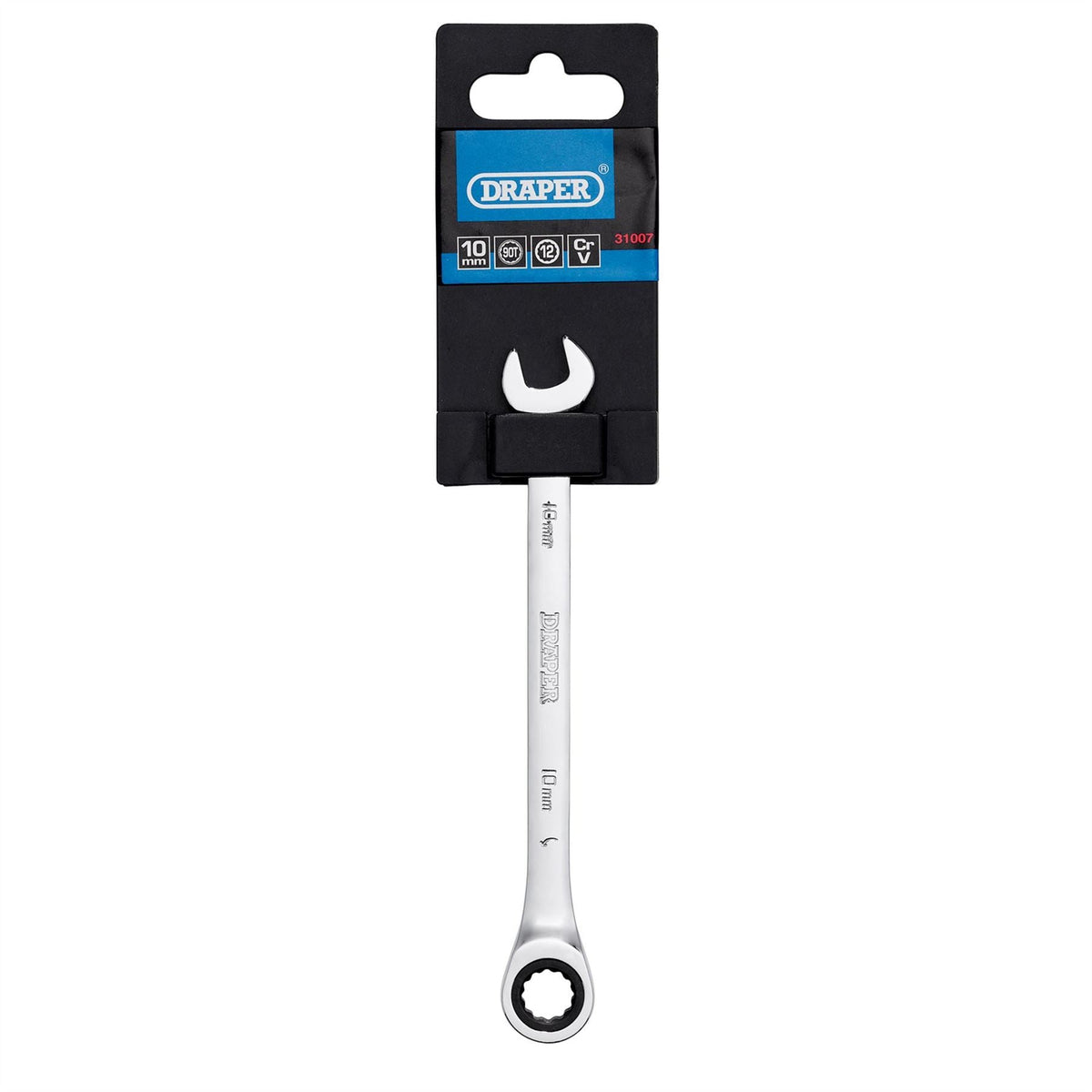Draper Metric Ratcheting Combination Spanner 10mm 31007 White Rose Tools