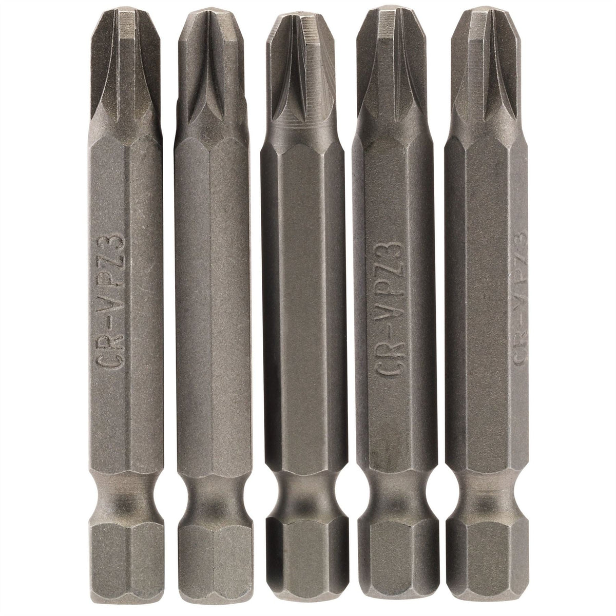 Draper PZ Type Insert Bit 1/4" Hex 50mm Long No.3 (Pack of 5) 64286 White Rose Tools