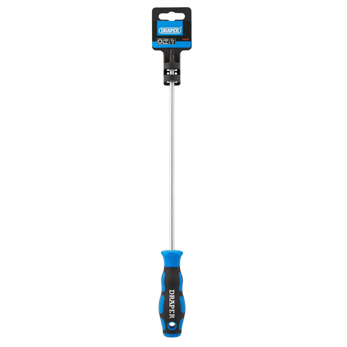 Draper Soft Grip PZ TYPE Screwdriver No.2 x 250mm 48930 White Rose Tools