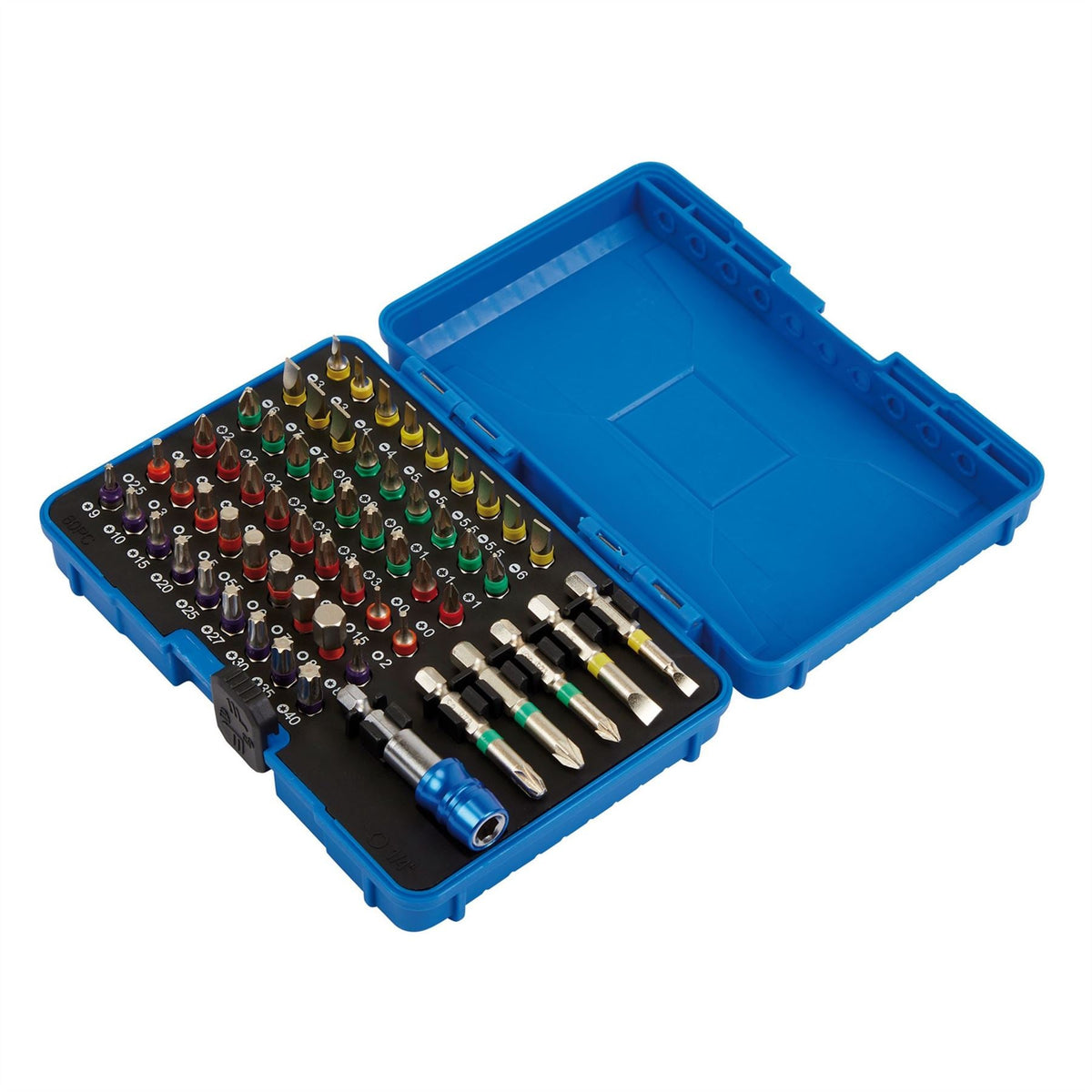 Draper Expert Coloured Screwdriver Bit Set (60 Piece) 82405 White Rose Tools