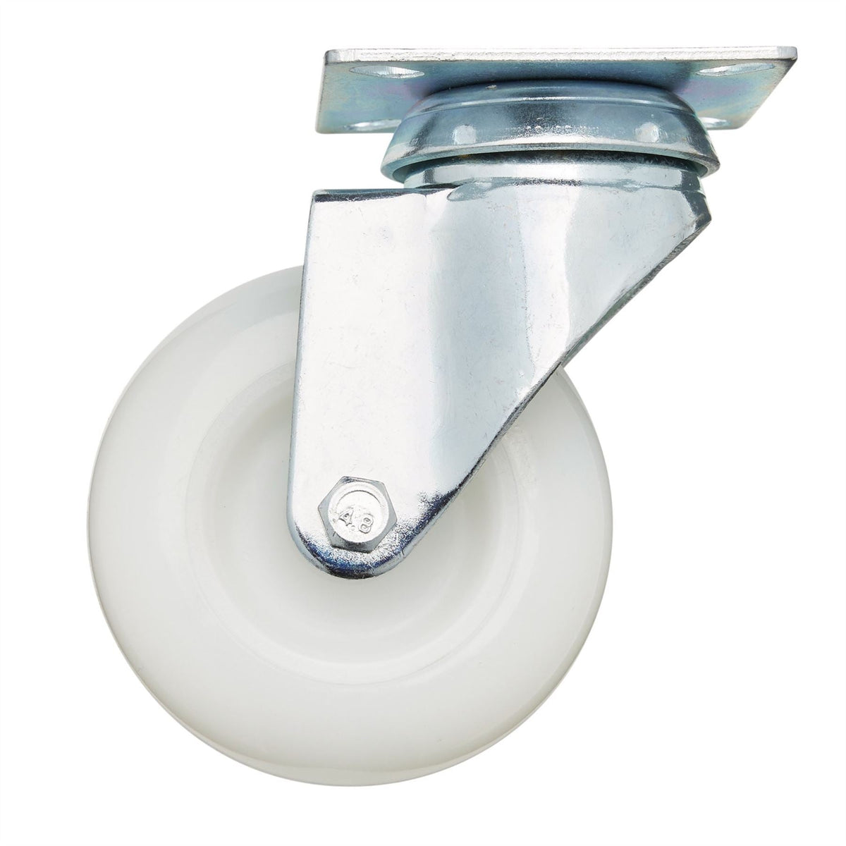 Draper Swivel Plate Fixing Nylon Wheel 75mm Diameter S.W.L. 70kg 65497 White Rose Tools