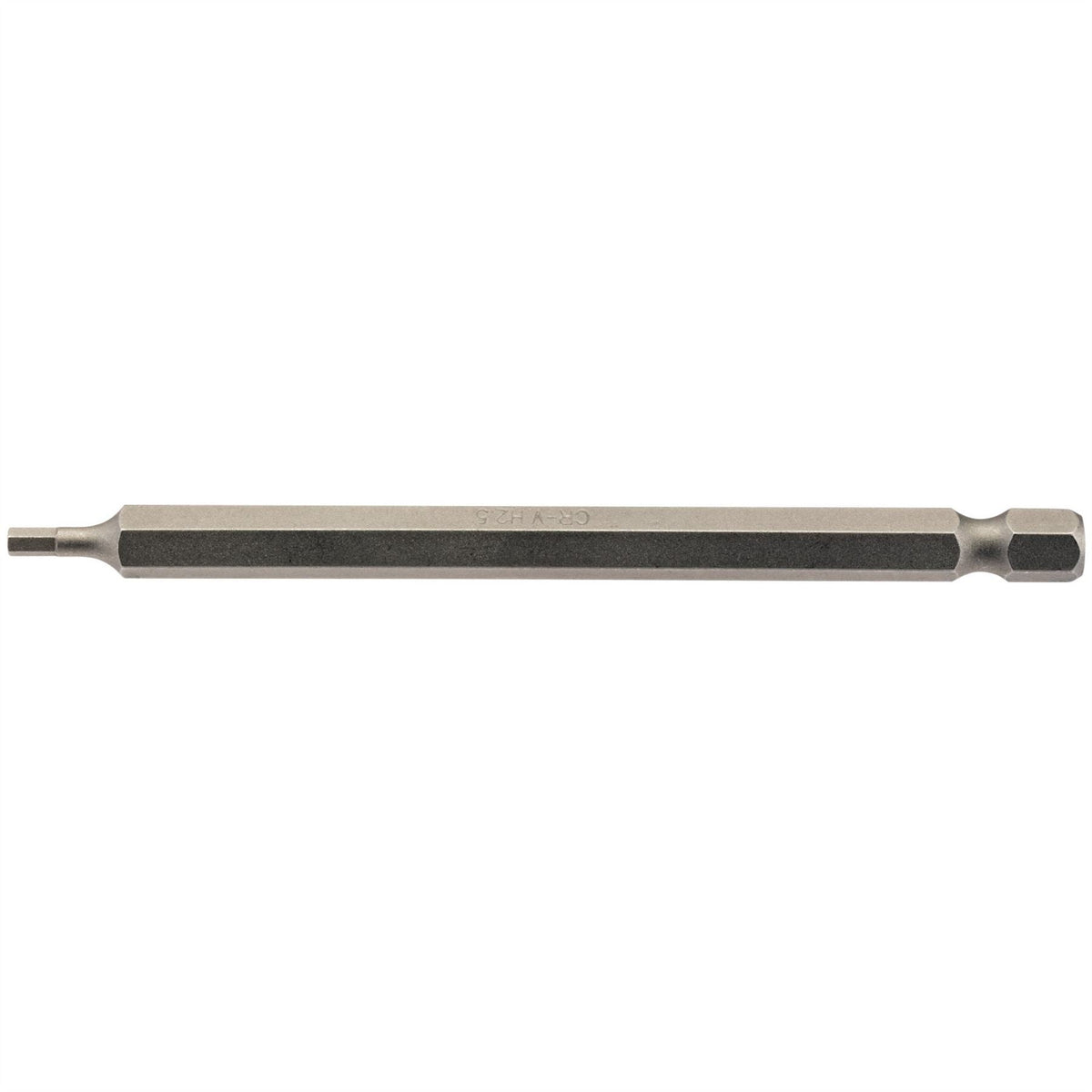 Draper Hexagonal Insert Bit 2.5mm 1/4" Hex 100mm Long (Pack of 1) 64371 White Rose Tools