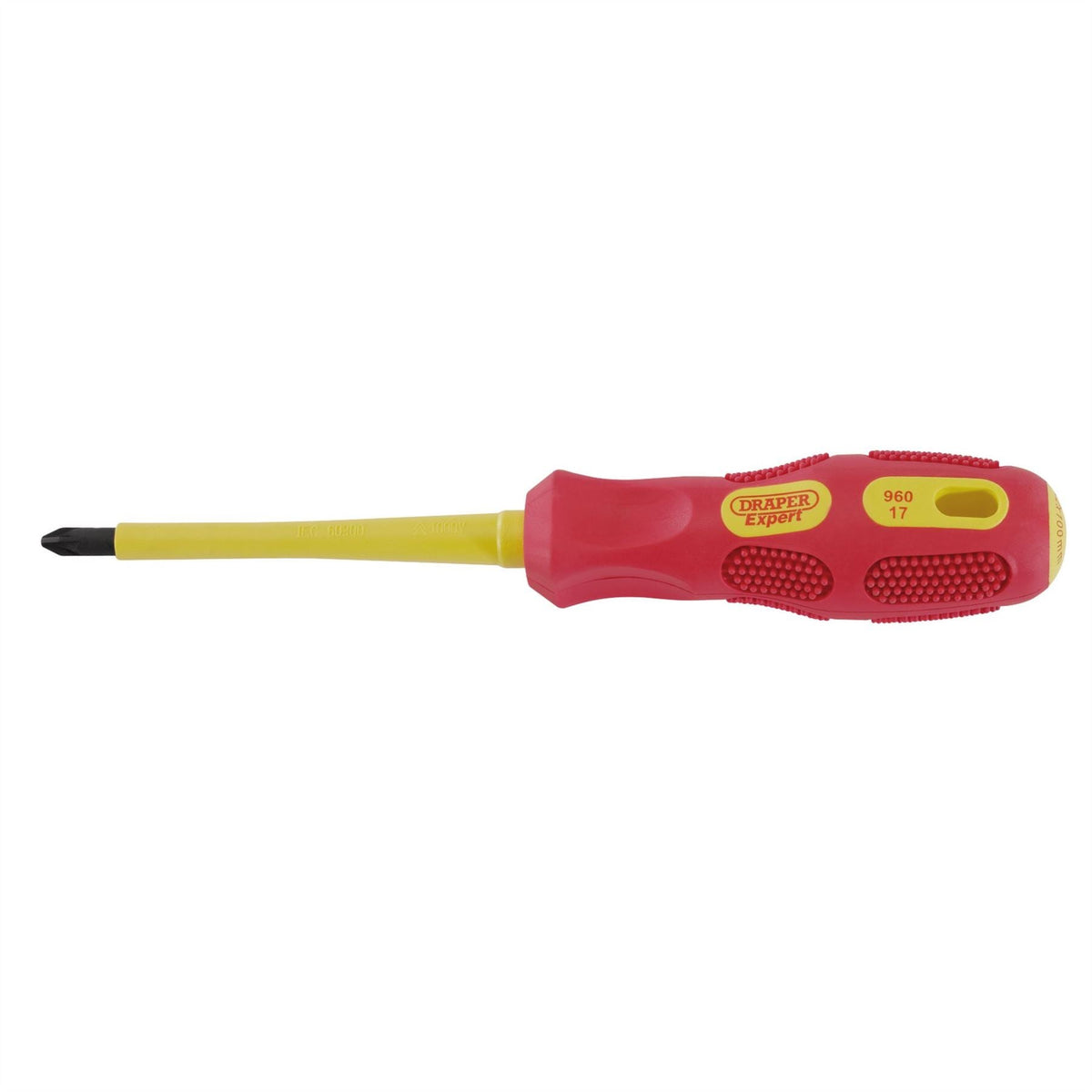 Draper Expert VDE Approved Fully Insulated PZ TYPE Screwdriver No.2 x 100mm 69229 White Rose Tools