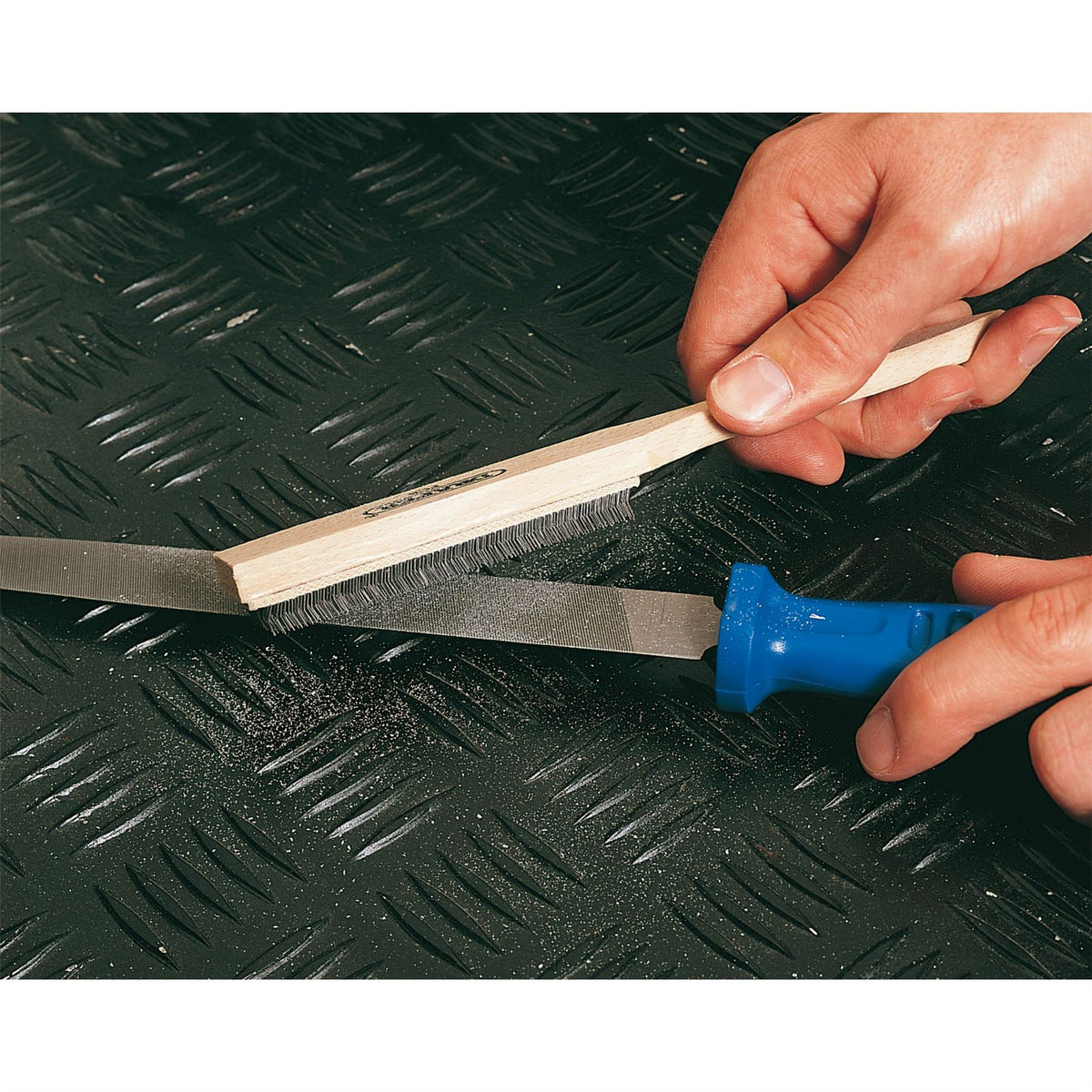 Draper File Cleaning Brush 210mm 34477 White Rose Tools
