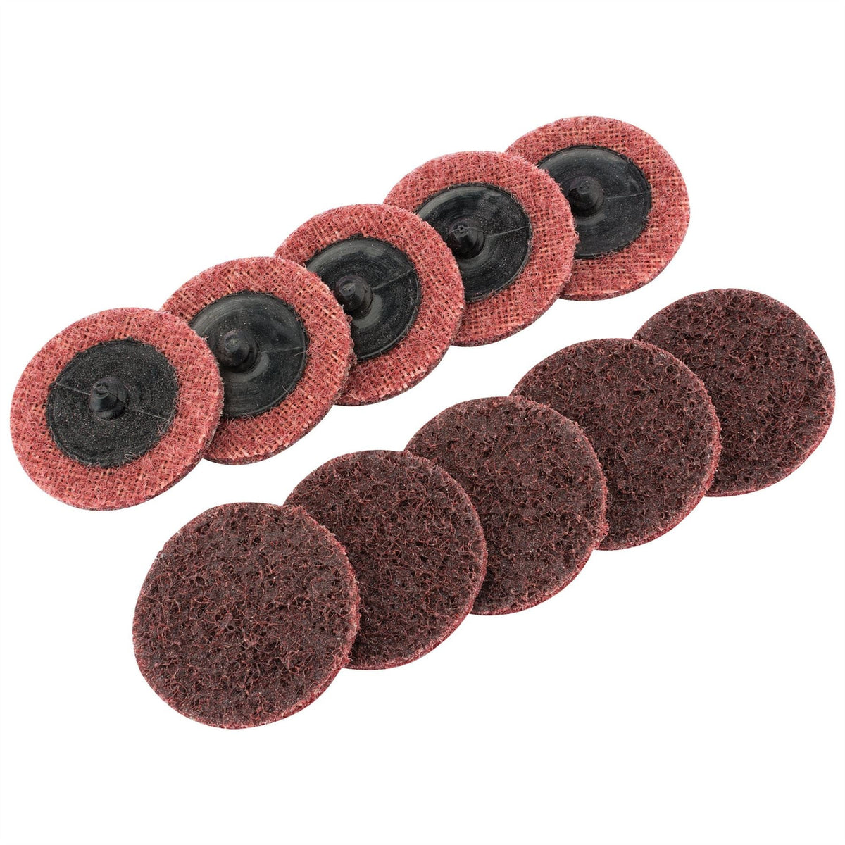Draper Polycarbide Abrasive Pads 50mm Medium (Pack of 10) 75623 White Rose Tools