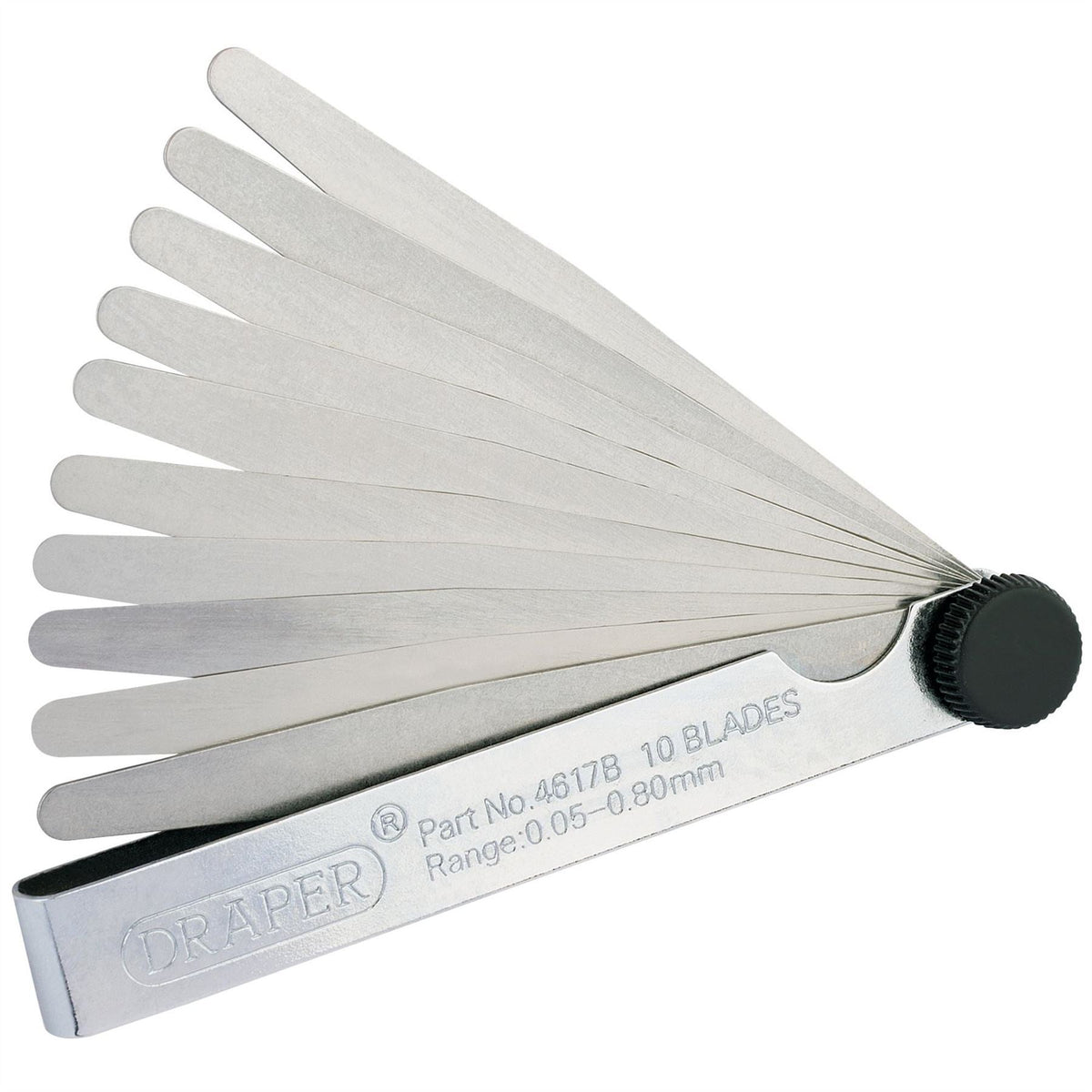 Draper 10 Blade Metric Feeler Gauge Set 36169 White Rose Tools