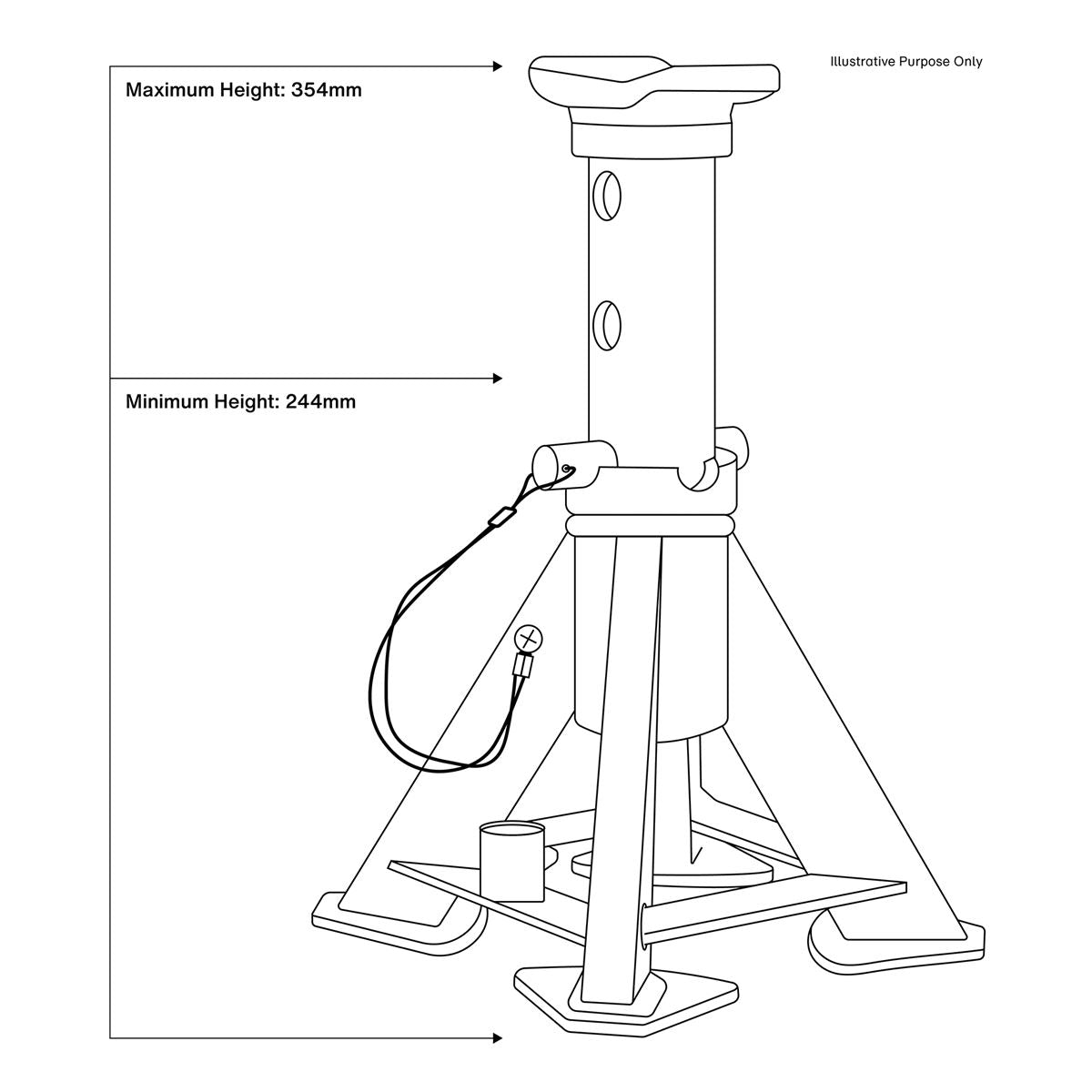 Sealey Premier Premier Short Axle Stands (Pair) 7 Tonne Capacity per Stand
