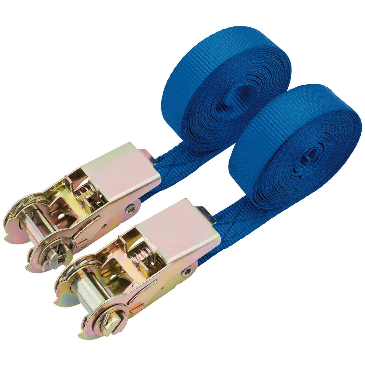 Draper Ratcheting Tie Down Straps 4.5m x 25mm 400kg (2 Piece) 60968 White Rose Tools