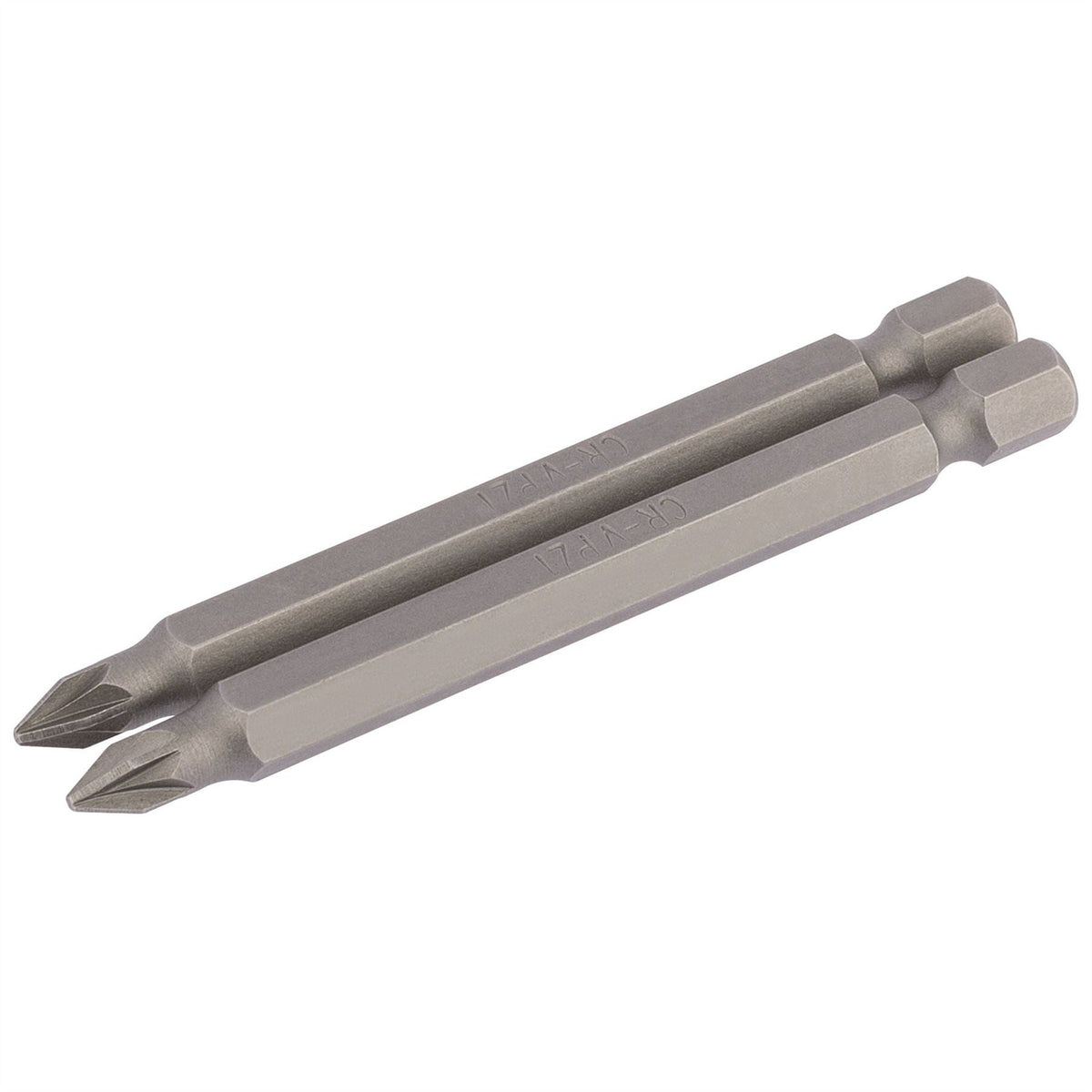 Draper PZ Type Insert Bit 1/4" Hex 75mm Long No.1 (Pack of 2) 64311 White Rose Tools