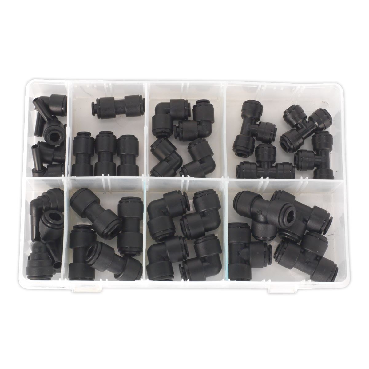 Sealey Speedfit® Coupling Assortment 32pc Ø6 & Ø8mm Metric