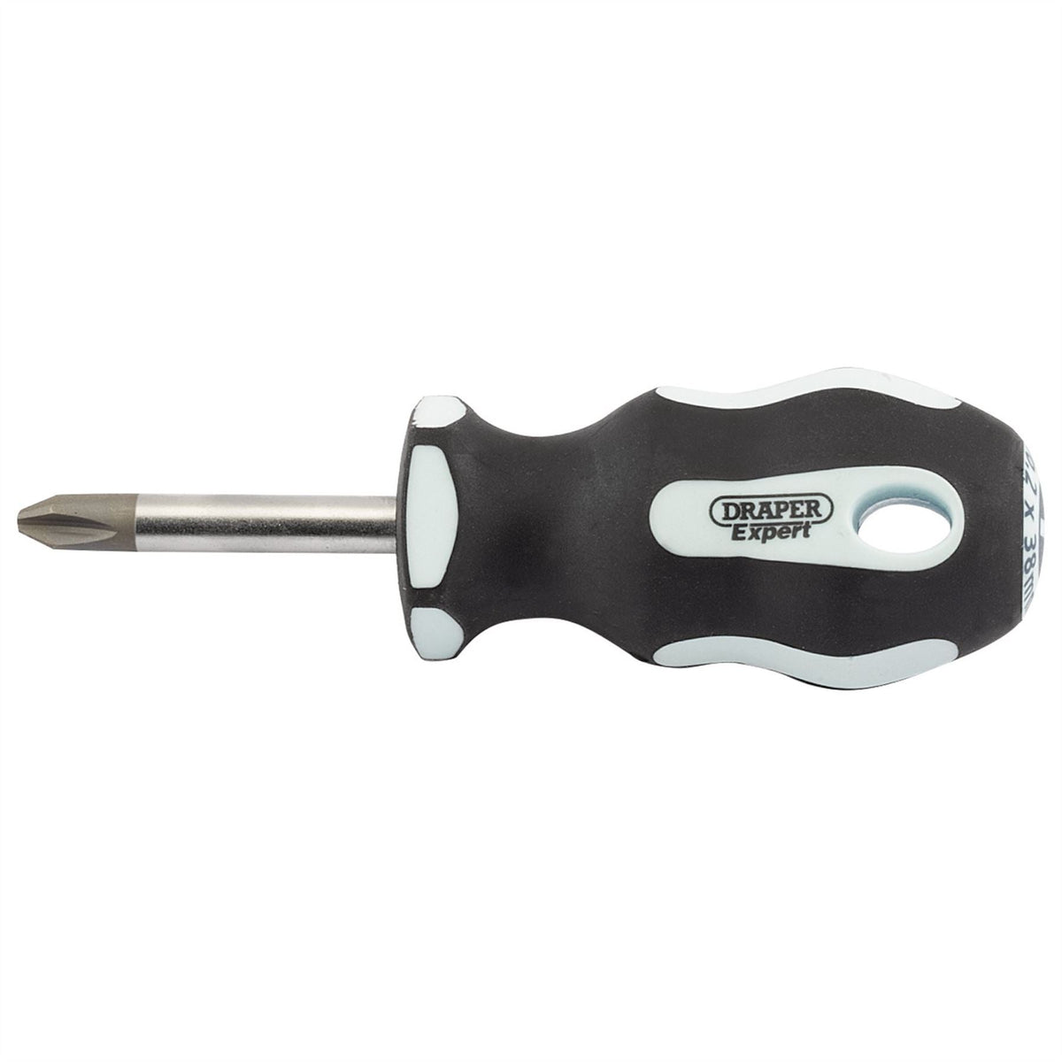 Draper Expert Cross Slot Soft Grip Screwdriver No.2 x 38mm 34991 White Rose Tools