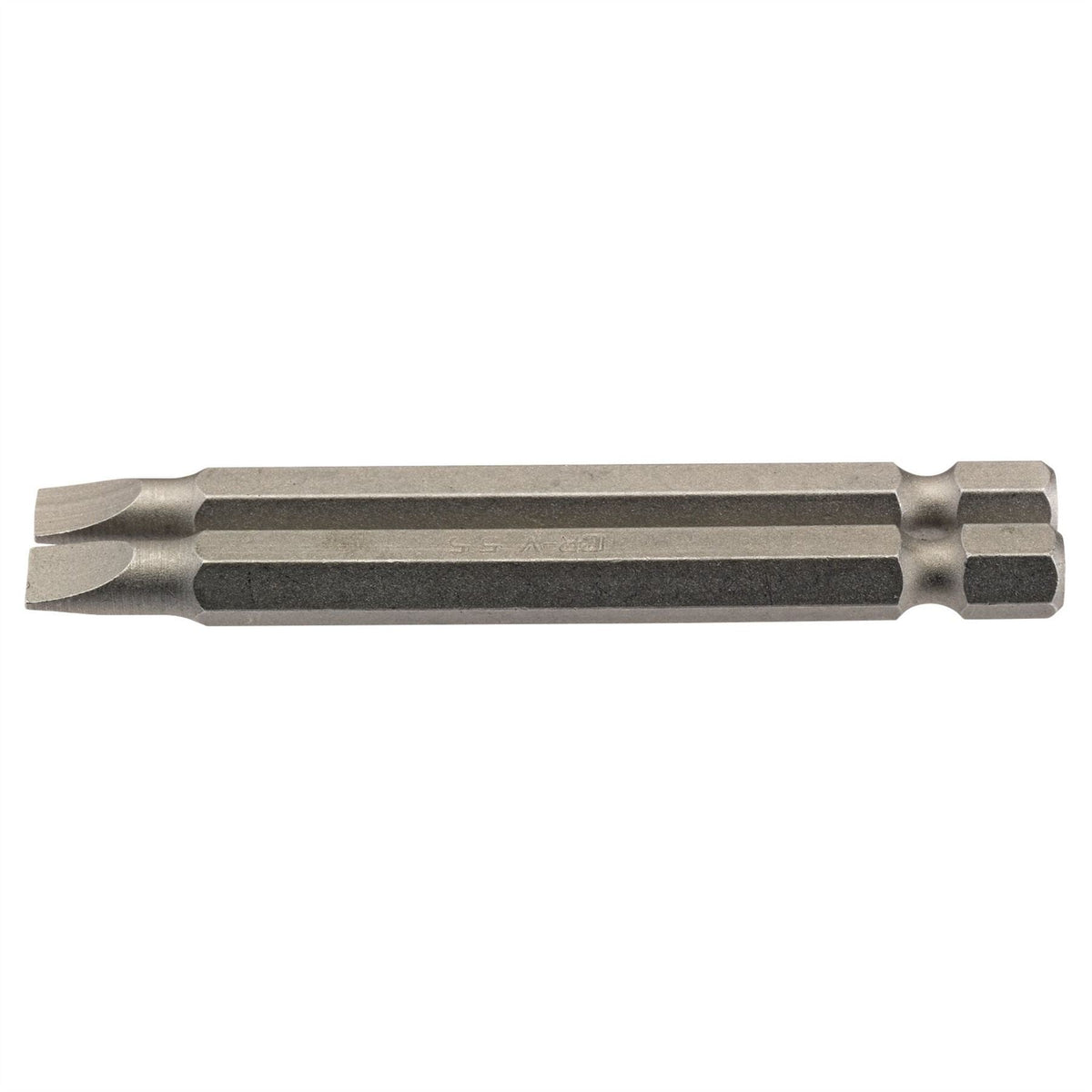 Draper Plain Slot Insert Bit 5.5mm 1/4" Hex 75mm Long (Pack of 2) 64296 White Rose Tools