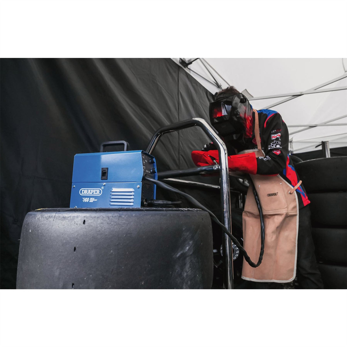 Draper Gasless MIG Inverter Multi-Welder Dti 120A 70049 White Rose Tools