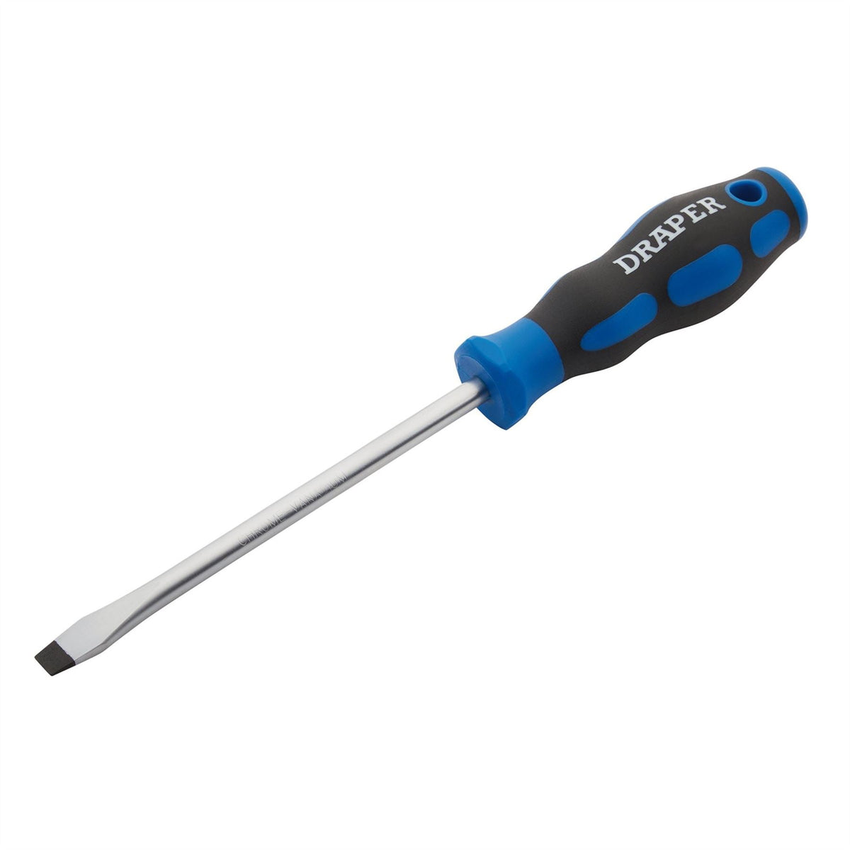 Draper Soft Grip Plain Slot Screwdriver 8 x 150mm 48924 White Rose Tools