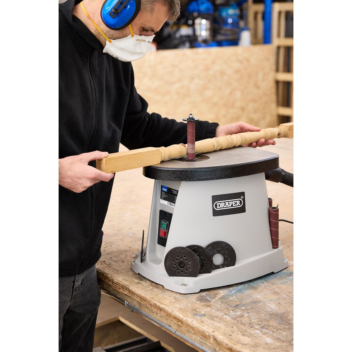 Draper 230V Oscillating Spindle Sander 450W 10773 White Rose Tools