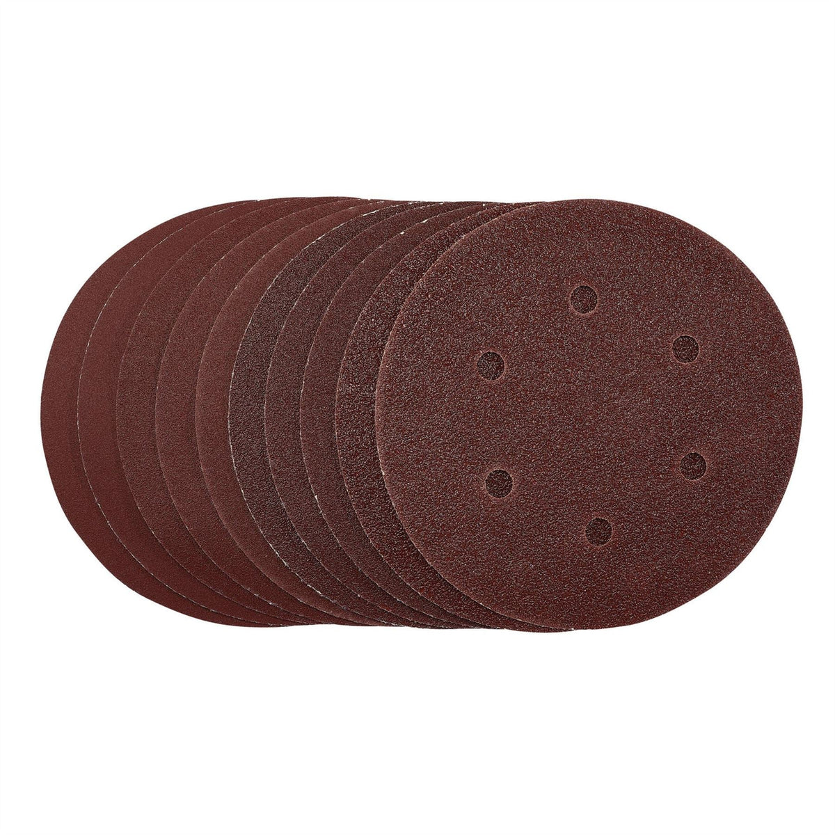 Draper Sanding Discs 150mm Hook & Loop Assorted Grit (Pack of 10) 55069 White Rose Tools