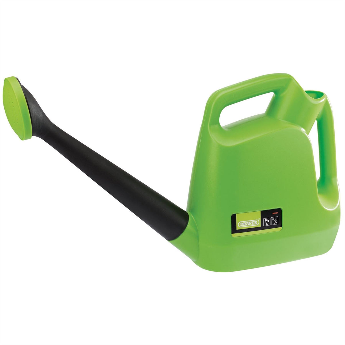Draper Plastic Watering Can 5L 84294 White Rose Tools