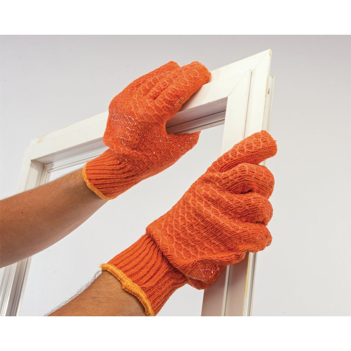 Draper Non-Slip Work Gloves Extra Large (Pack of 10) 82750 White Rose Tools