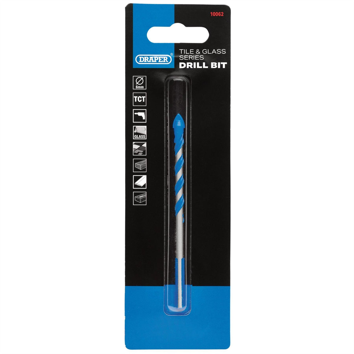 Draper TCT Tile and Glass Drill Bit 6 x 101mm 10062 White Rose Tools