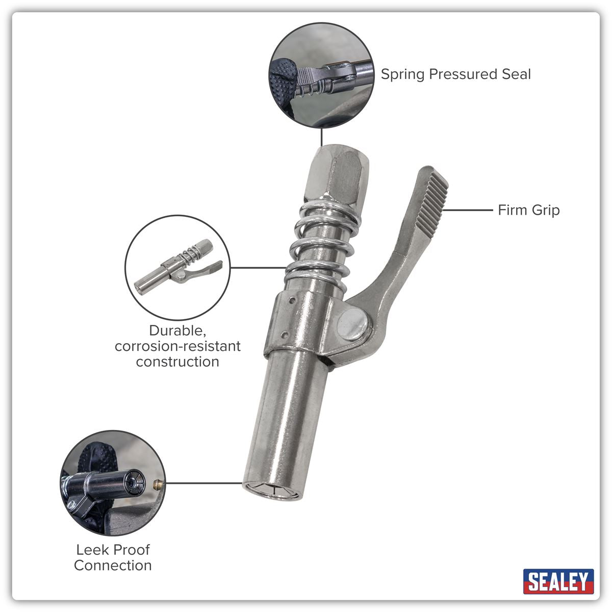 Sealey Single Handle Grease Gun Coupler