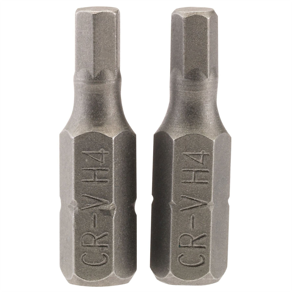 Draper Hexagonal Insert Bit 4mm 1/4" Hex 25mm Long (Pack of 2) 63982 White Rose Tools