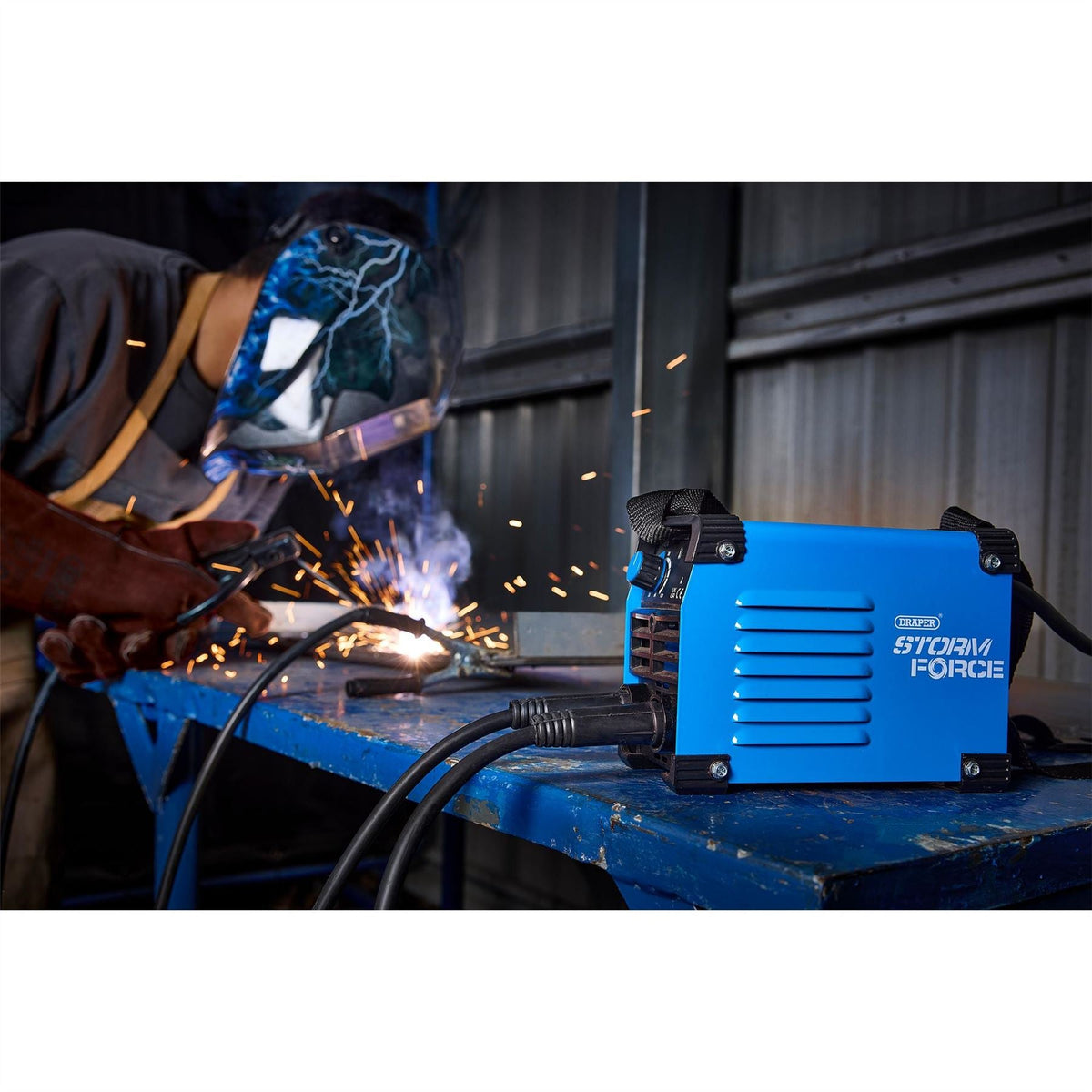 Draper Storm Force MMA Inverter Welder 140A 70041 White Rose Tools