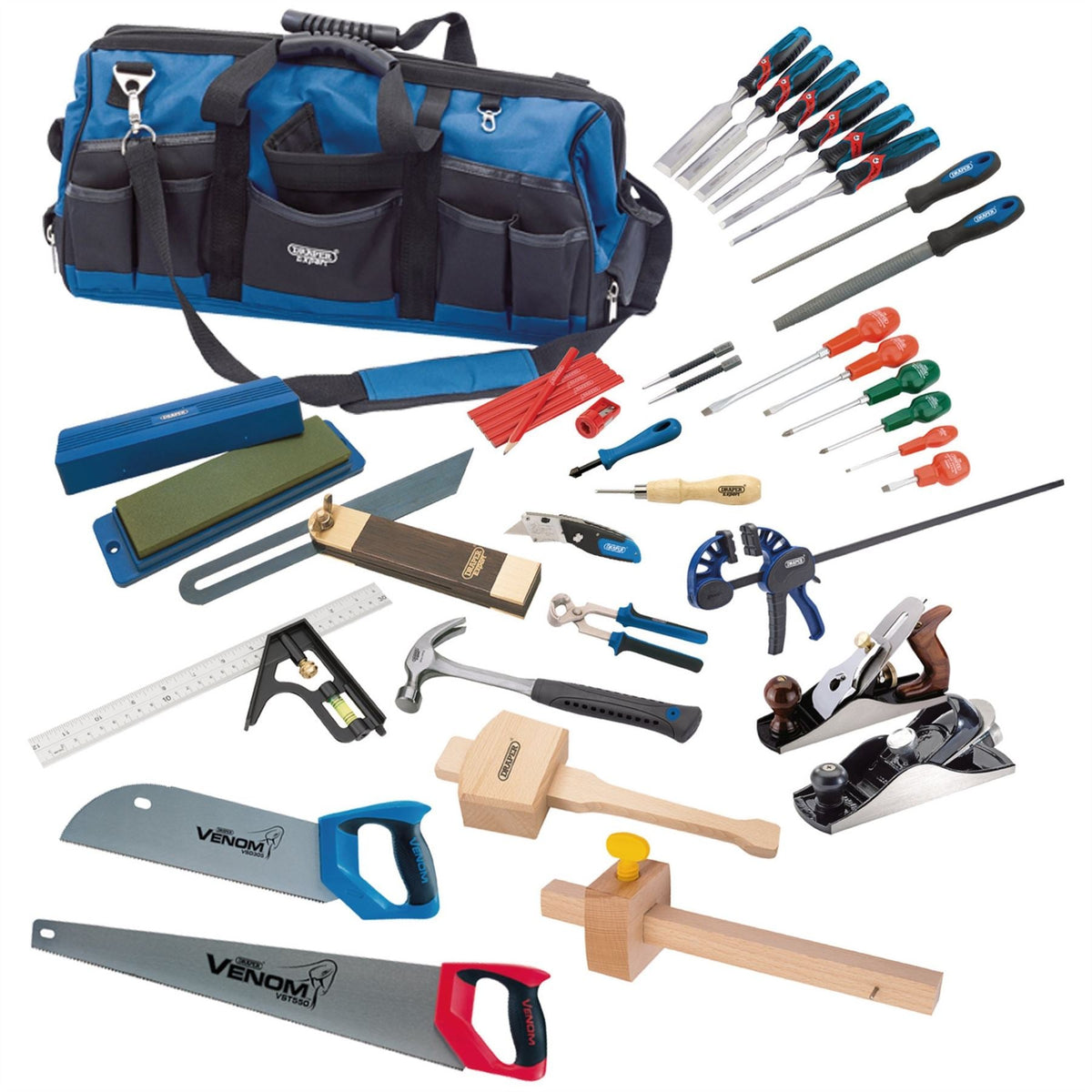 Draper Carpenter/Joiner Hand Tool Kit 99242 White Rose Tools