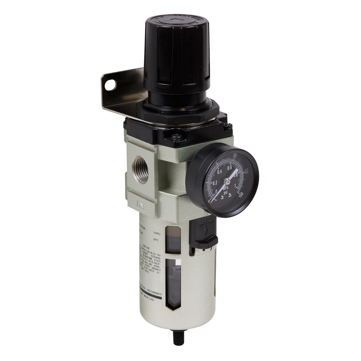 Sealey Air Filter/Regulator Auto Drain Max Airflow 140cfm
